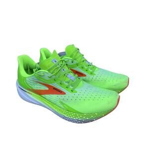 Brooks Hyperion Max Green Gecko/Red Orange running shoe lightweight Men’s 12.5